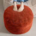 HIGOGOGO Round Stuffed Pouf Ottoman, Corduroy Poufs with Foam Chunk Filling, Furry and Fluffy Pouf Foot Stool Storage Ottoman, 20 X 15 Floor Poufs Foot Rest for Living Room, Terra Cotta by HIGOGOGO