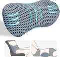 kasney Lumbar Support Pillow for Office Chair, Back Support Pillow, Gray | Memory Foam Lumbar Pillow for Low Back Pain Relief, Ergonomic Streamline Car Seat, Office Chair, Recliner and Bed by kasney