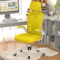 Mimoglad Office Chair, High Back Ergonomic Desk Chair with Adjustable Lumbar Support and Headrest, with flip-up Armrests for Guitar Playing, 5 Years Warranty (Modern, Golden Light) by Mimoglad