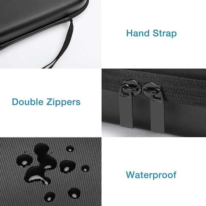 MOSISO Electronic Organizer Travel Case Compatible with MacBook Power Adapter, Compatible with Magic Mouse & Pencil, SD Card, USB Flash Disk with 4 Modular Insert & 2 Cable Tie & Snap Hook, Black - Image 6