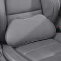 Car Lumbar Support Pillow for Driving Seat, Gray, 1 Pack | Leather Memory Foam Lumbar Cushion for Lower Back Pain Relief, Universal Back Support for Driving, Home & Office Chairs by Dapucarin