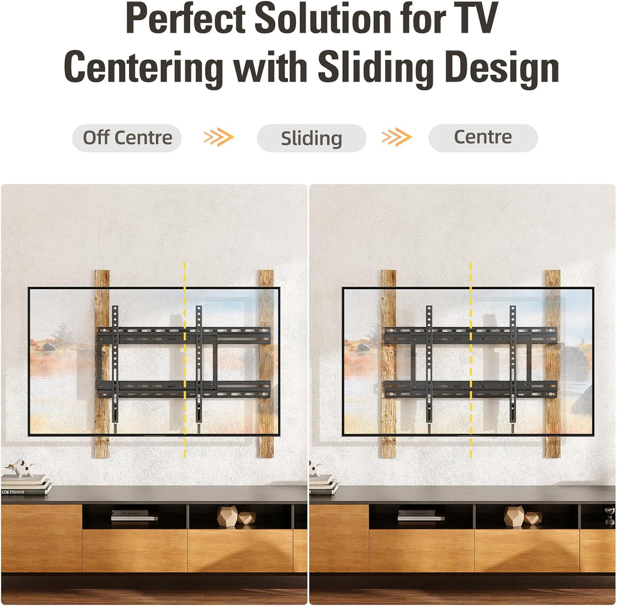 Mounting Dream Universal TV Wall Mount Extension Bracket for Televison Wall Plate, Fitting 16'' - 24'' Wood Studs and Easy Centering in Position, Max Loading Capacity of 154 LBS MD5232 - Image 4