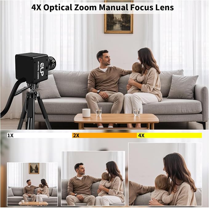 Global Shutter Color USB3.0 Camera,120FPS 200FPS Ultra High Frame Rate Webcam,1920x1200 Max Resolution with 2.8-12mm 4X Manual Zoom Lens,Plug and Play for High Speed Motion Analysis 3D Printer - Image 4