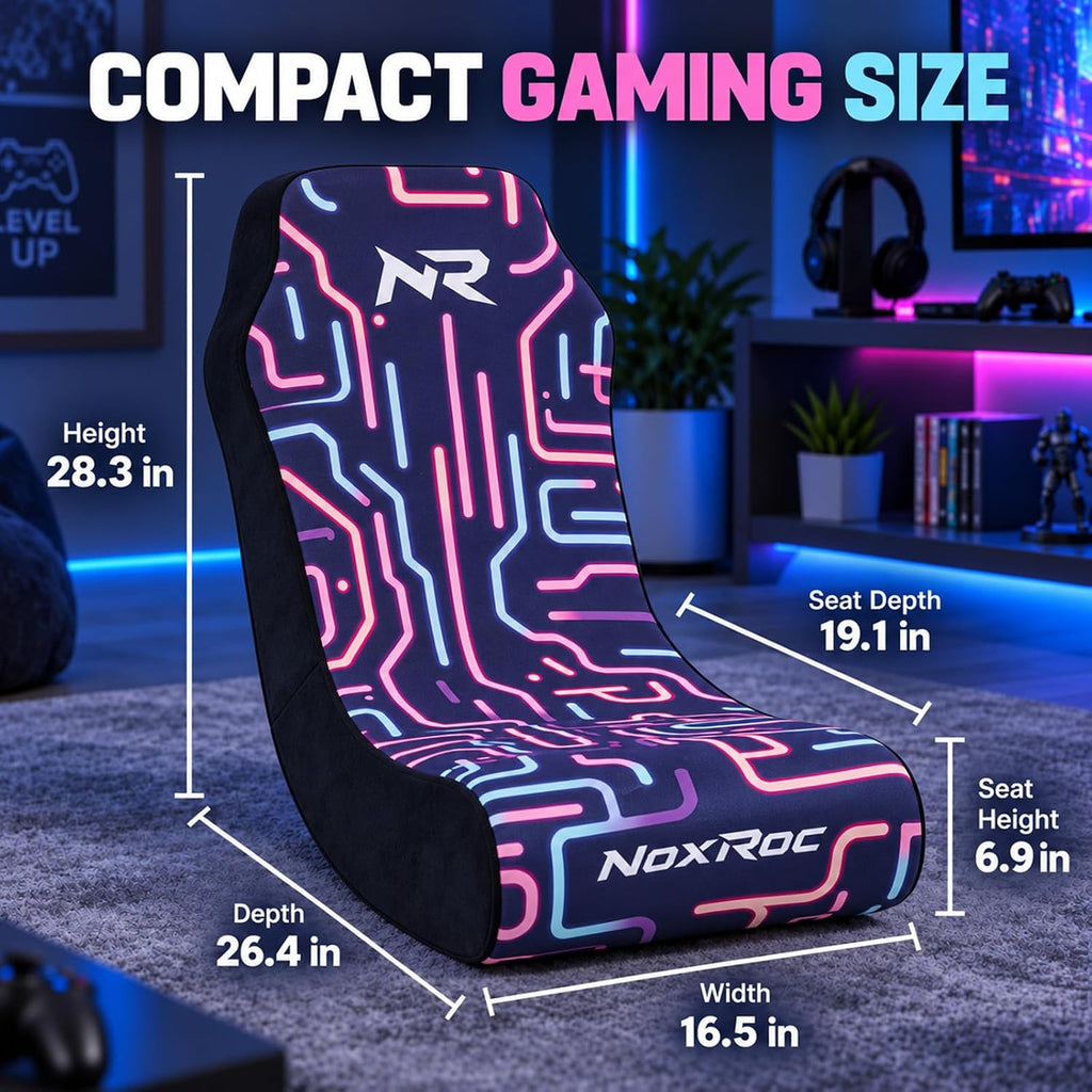 Foldable Floor Gaming Chair without RGB Led Lights for Teens Adults - Image 3