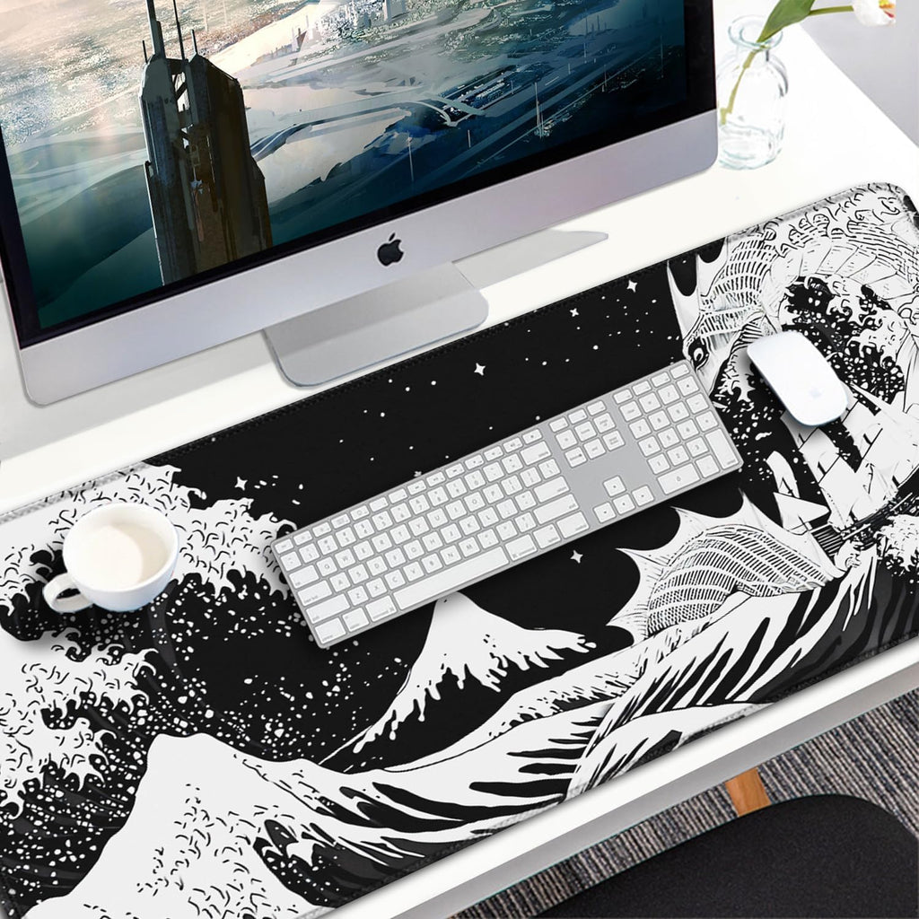 Gaming Mouse Pad, 31.5x15.7 inch Large Extended Computer Keyboard Mouse Mat, Water Resist Non-Slip Mousepad Rubber Base Long XXL Desk Mouse Pad for Gaming, Office & Home, Dragon - Image 7
