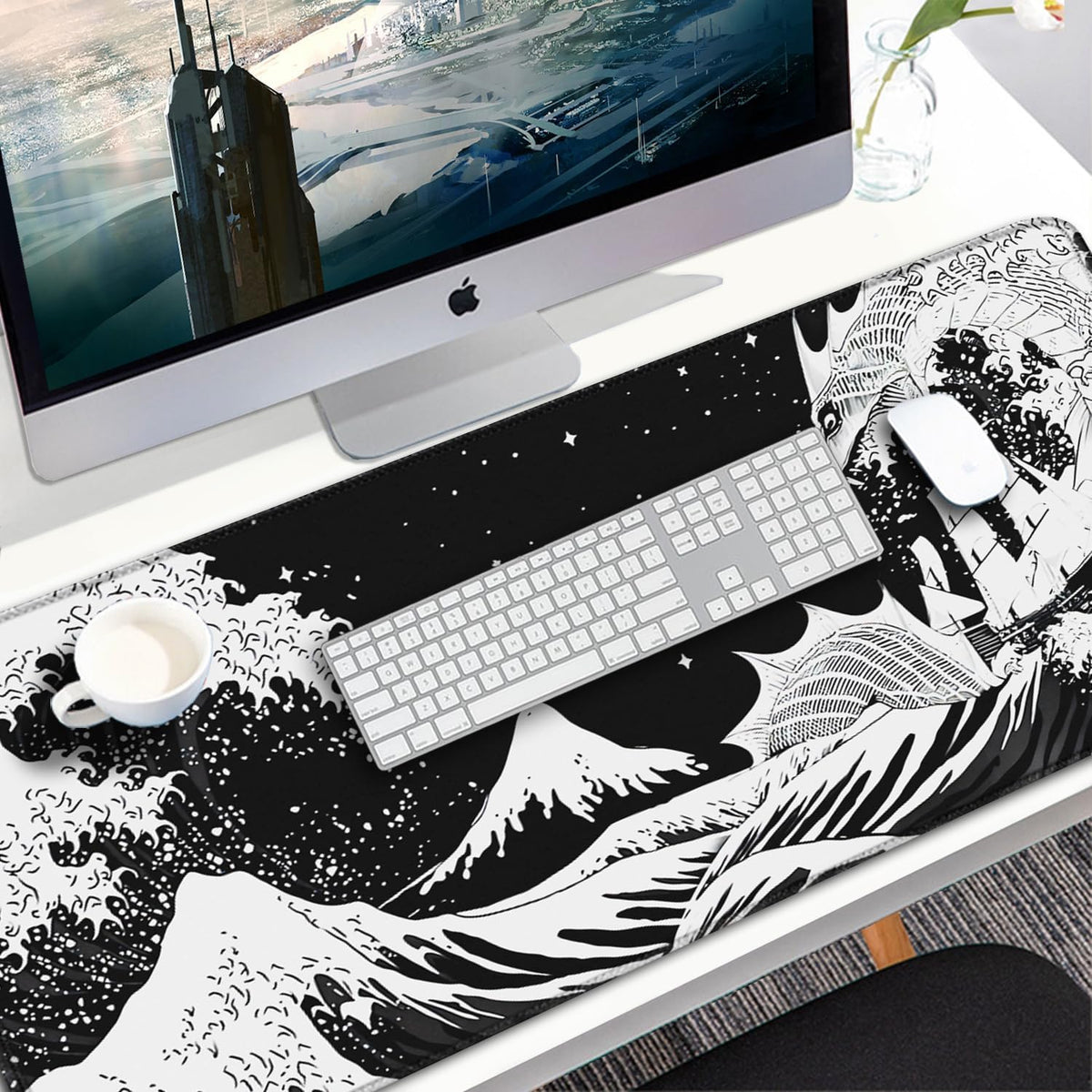 Gaming Mouse Pad, 31.5x15.7 inch Large Extended Computer Keyboard Mouse Mat, Water Resist Non-Slip Mousepad Rubber Base Long XXL Desk Mouse Pad for Gaming, Office & Home, Dragon - Image 7