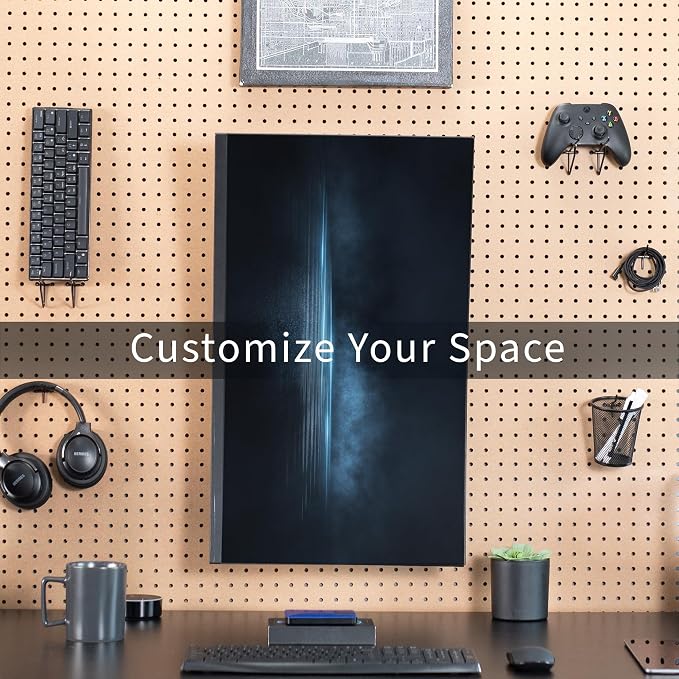 VIVO Articulating Single Monitor Pegboard Mount, Fits Screens up to 32 inches and Peg Boards up to 0.25 inches Thick with 1 inch Hole Spacing, Black, Mount-PB1 - Image 9