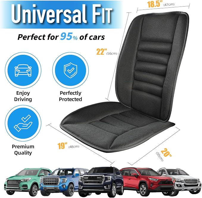 Lofty Aim Car Seat Cushion with Back Support Pillow, Driver Seat Cushion | Lumbar Support & Seat Cushion, Memory Foam Seat Cushion for Pain Relief, Butt Pillow for Car, Breathable 4D Mesh Black - Image 7