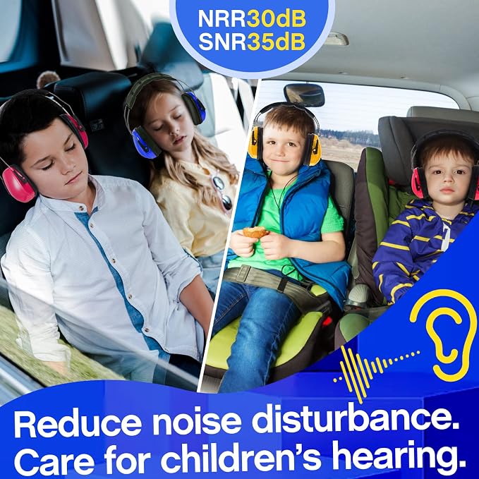 6 Pcs Noise Cancelling Headphones Kids Adult Ear Muffs Bulk, Ear Protection 27db Noise Reduction Hearing Earmuff - Image 5