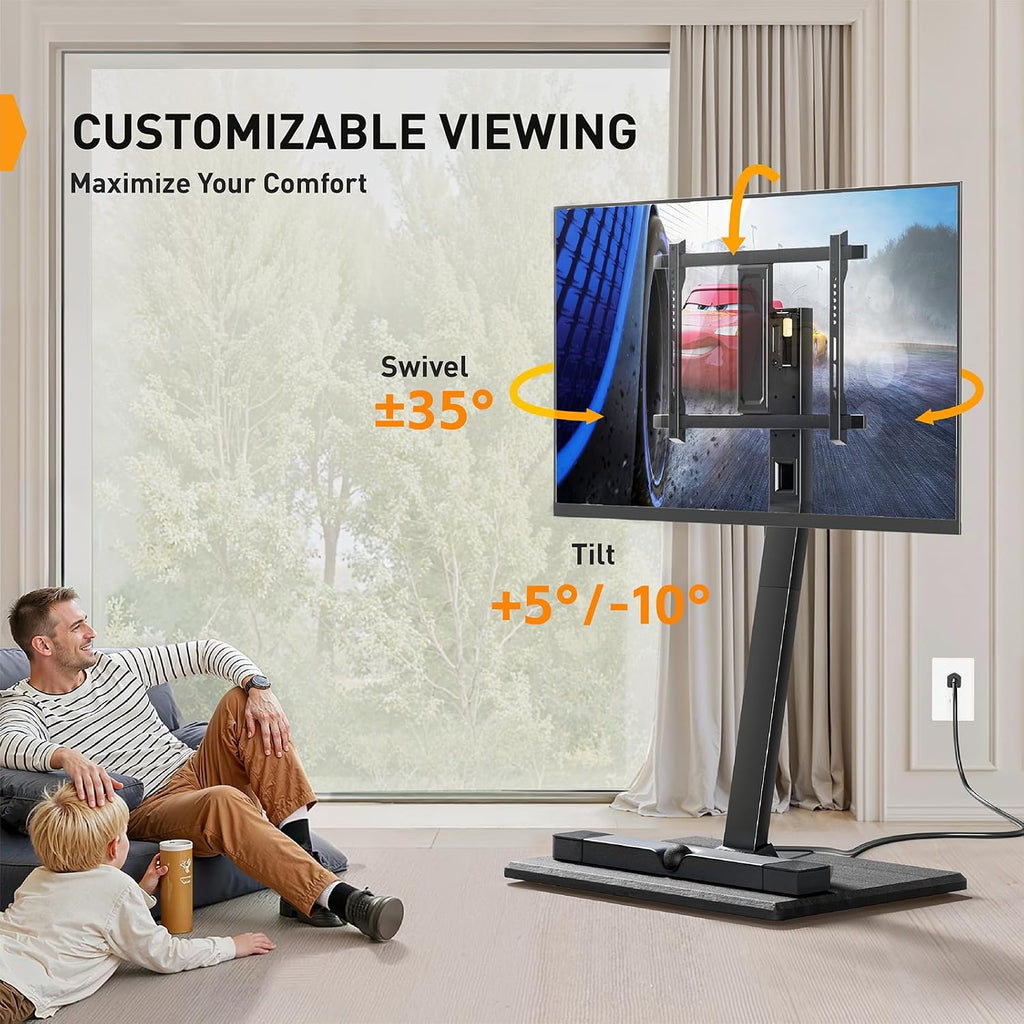 Perlegear Rolling TV Stand with Power Outlet for 32–70 inch TVs - Image 4
