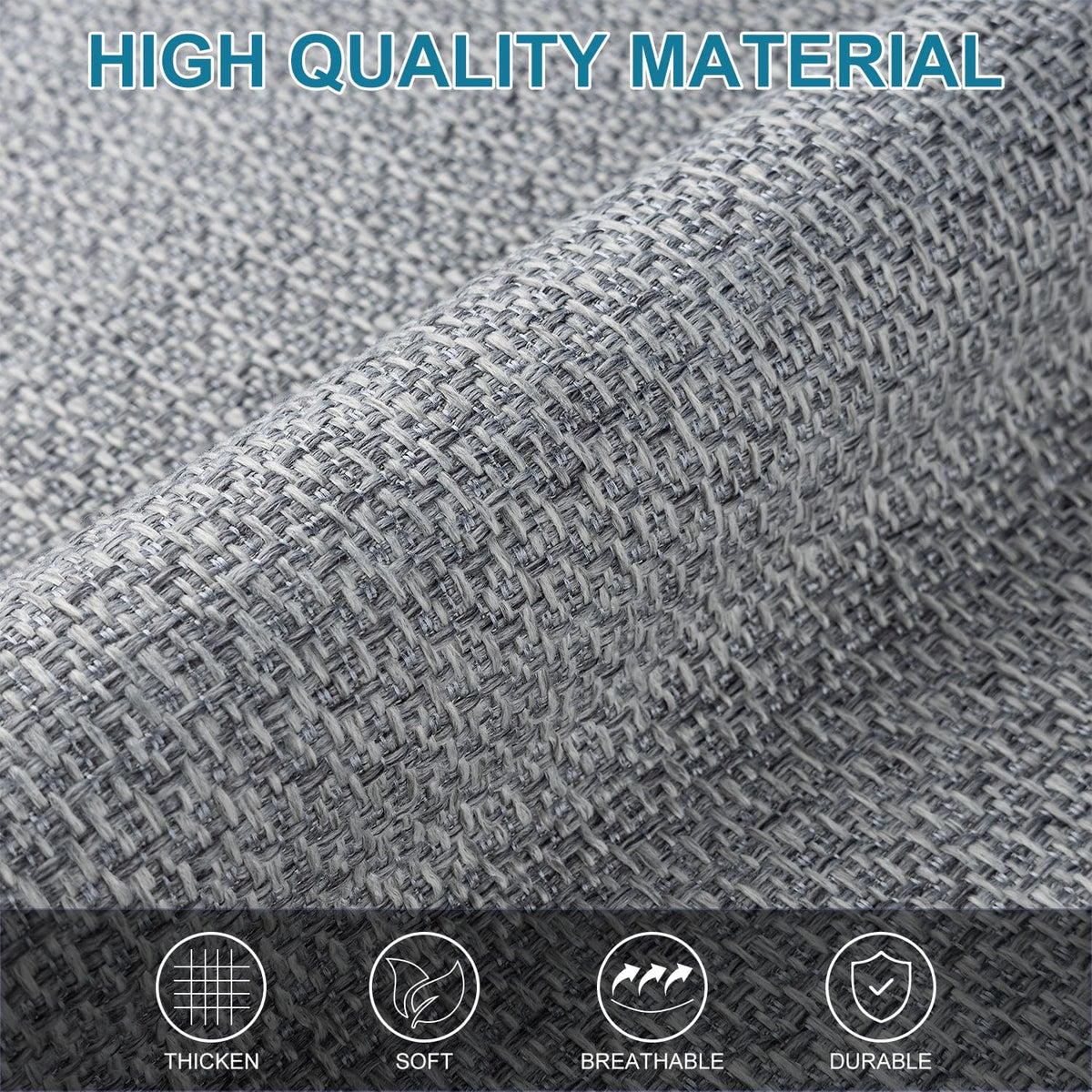Couch Arm Covers, Arm Chair Covers Set of 2, Non-Slip Sofa Arm Covers, Washable Armrest Cover, Recliner Arm Cover, Sofas Headrest Cover for Sofa/Armchair/Loveseat/Sectional (Grey, 24" x 20" -2pcs) - Image 3