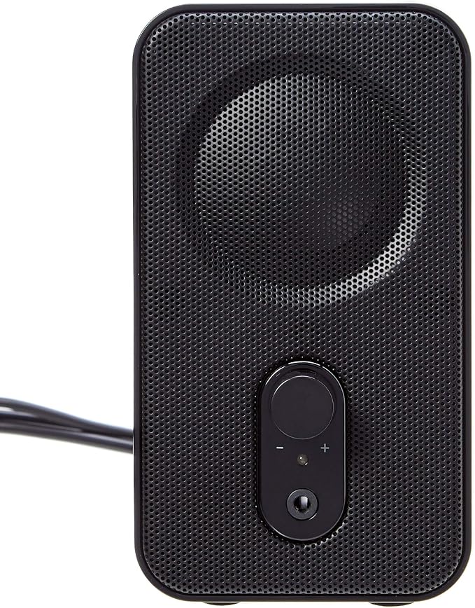 Amazon Basics AC-Powered Computer Speakers for Desktop or Laptop PC with Volume Control, Headphone Jack, Black (US Version) - Image 4