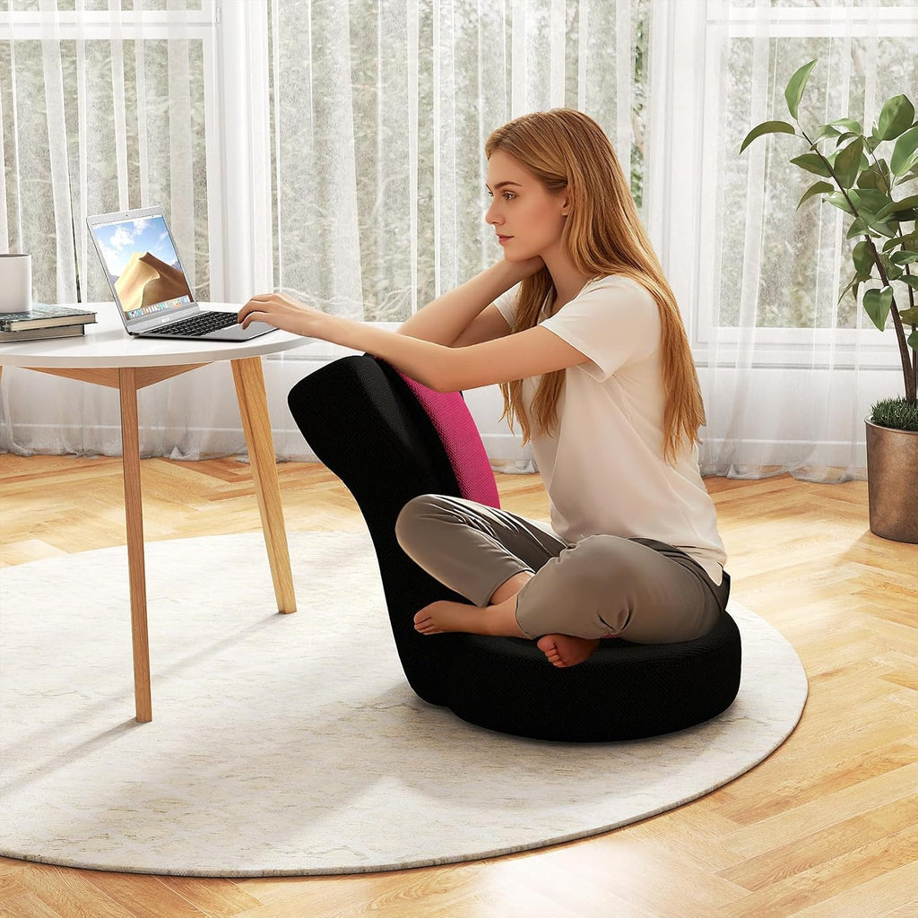 GIANTEX Floor Chair for Adults, Floor Gaming Chair (Pink) - Image 2