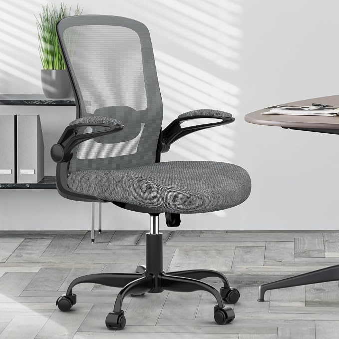 Ergonomic Office Chair w/Adjustable Lumbar, Flip Armrest, 135° Recline | Supports 300 lbs · Seat 19.48"–23.4" · Breathable mesh · 20–30 min assembly · 5-year warranty - Image 8