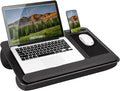 LAPGEAR Home Office Pro Lap Desk - Black Carbon, Fits 15.6” Laptops by LapGear