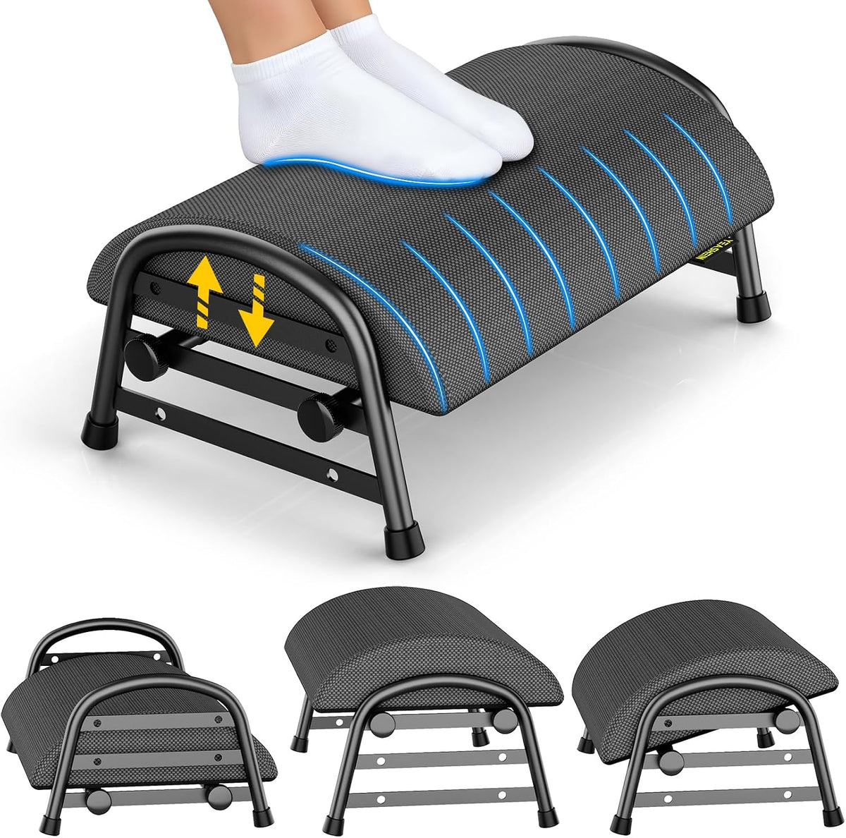 YEASHEIN Adjustable Foot Rest for Under Desk at Work, 6 Positions - Gray by YEASHEIN