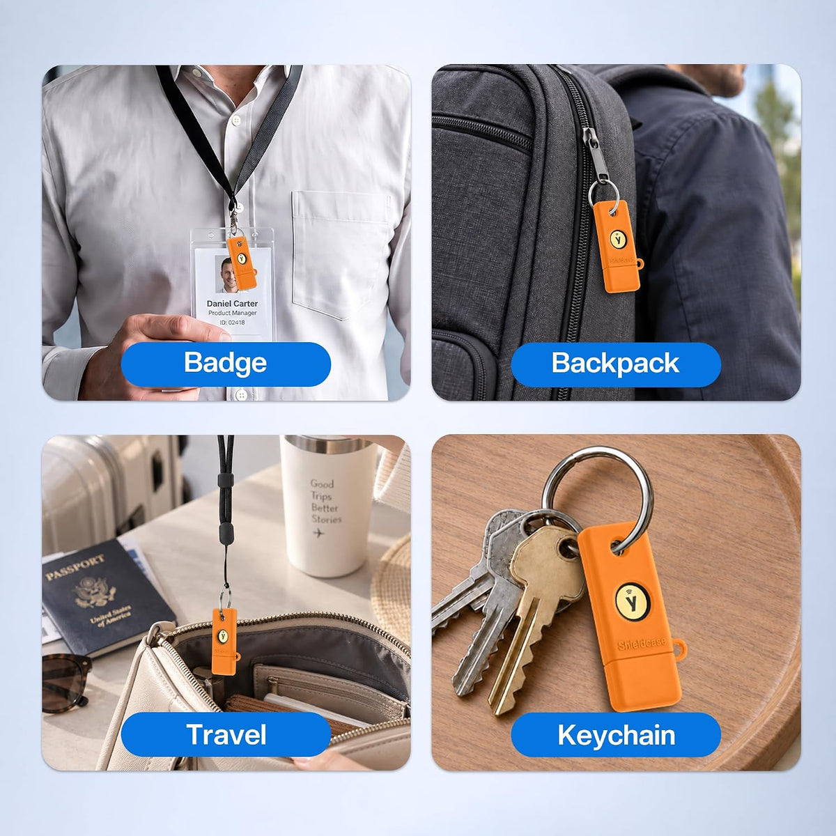 Silicone Case for YubiKey 5C NFC, Orange - Image 6