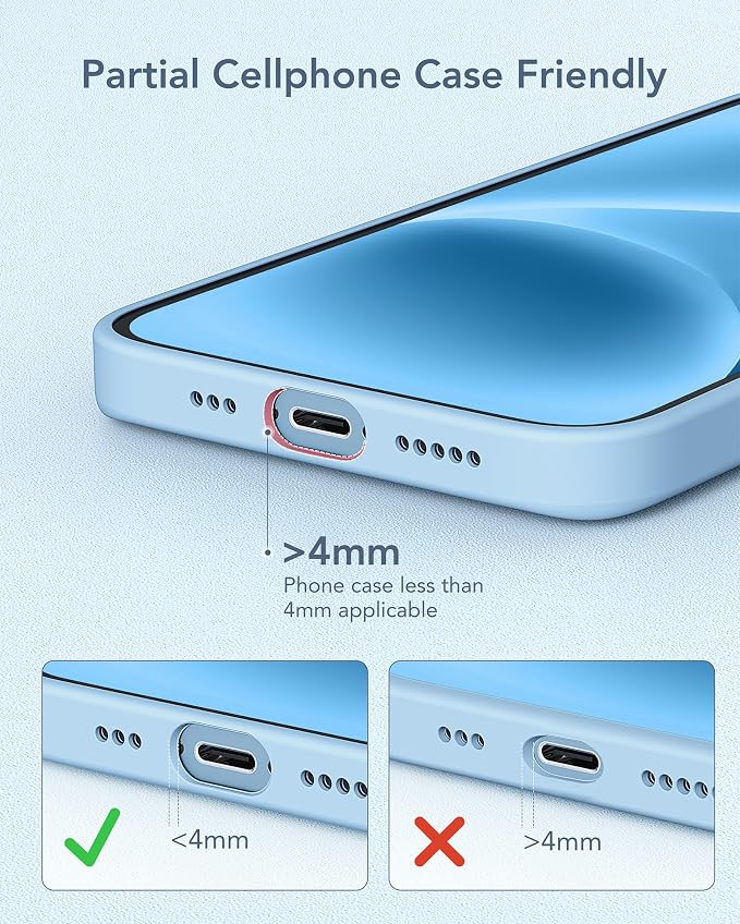 charmast Mini Portable Charger USB-C Connector, 5000mAh Small Power Bank | Lipstick-Size Battery Pack for iPhone 17/16/15 Samsung Android, Lightweight, Purse Ready, Direct Plug-in, 20W Fast Charging - Image 8