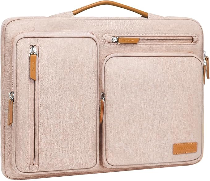 MOSISO 360 Protective Laptop Case 16 inch, 15-15.6 inch Laptop Sleeve | Compatible with MacBook Pro 16, HP Acer Dell Lenovo ASUS, Side Open Carrying Case with 4 Zipper Pockets, Khaki by MOSISO