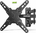 monTEK Full Motion Small TV Wall Mount for 13-43 Inch TVs up to 44 lb | ±90° swivel, +5°/-15° tilt, landscape/portrait rotation; extends 14.6 in, 4X load tested, VESA 200x200 mm, single-stud mount by monTEK