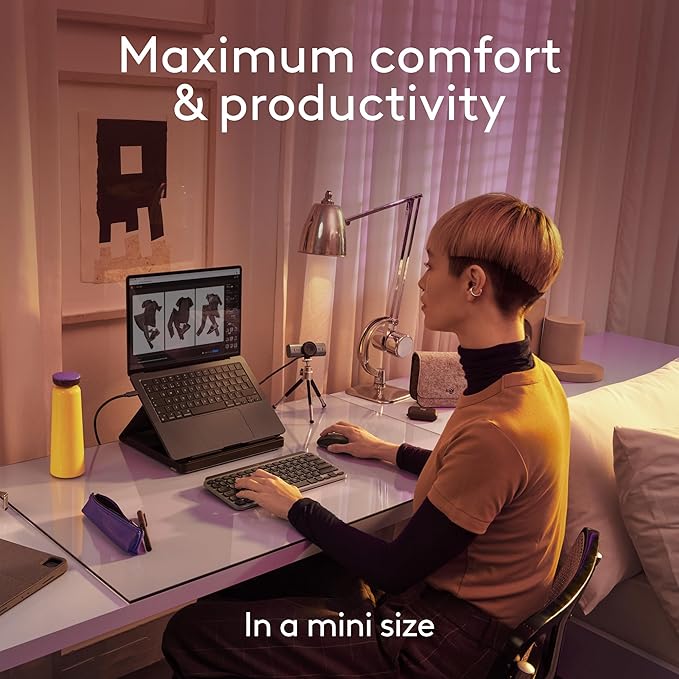 Logitech MX Keys Mini for Mac Minimalist Wireless Keyboard - Space Grey | Compact, Bluetooth, USB-C, tactile typing, compatible with MacBook Pro, MacBook Air, iMac, iPad - Image 3