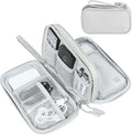 FYY Electronic Organizer, Travel Tech Pouch Bag, Medium, Grey | Wrist Strap, Waterproof, Double Layers Portable Electronics Travel Carrying Case for Cord, Charger, Daily Business Trips Use by FYY