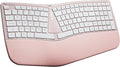 Nulea RT07B Wireless Ergonomic Keyboard - Split Keyboard, Wrist Rest, Natural Typing, Bluetooth and USB Connectivity, USB-C Rechargeable,Compatible with Windows Mac (Silver White) by Nulea