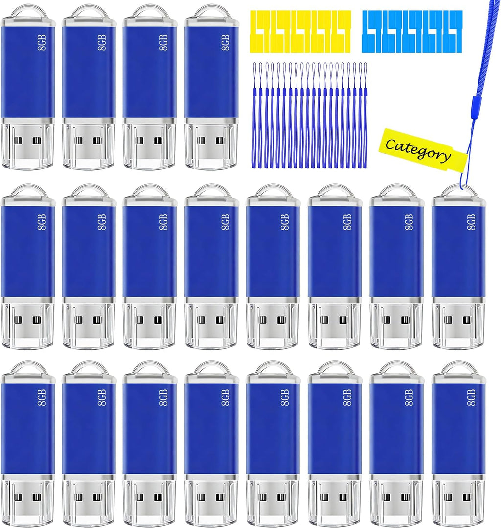 Thumb Drive 8GB 20Pack USB Flash Drives Bulk Nicepicten Zip Drive USB Stick by Nicepicten