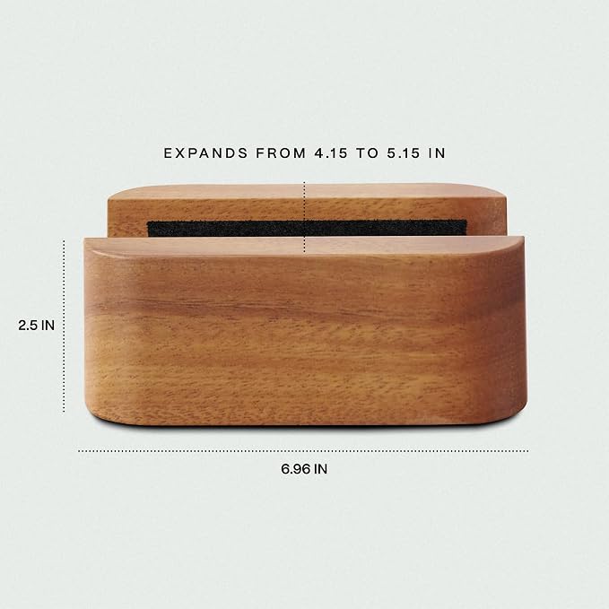COREMINDED Adjustable Dual Vertical Laptop Stand for Desk, Wooden Laptop Holder, MacBook Pro Stand, Wood Mac Air Dock - Image 3