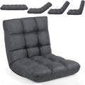 MEDIMALL Adjustable Floor Chair, Gaming Chair w/ 14-Angle Backrest, Grey by MEDIMALL