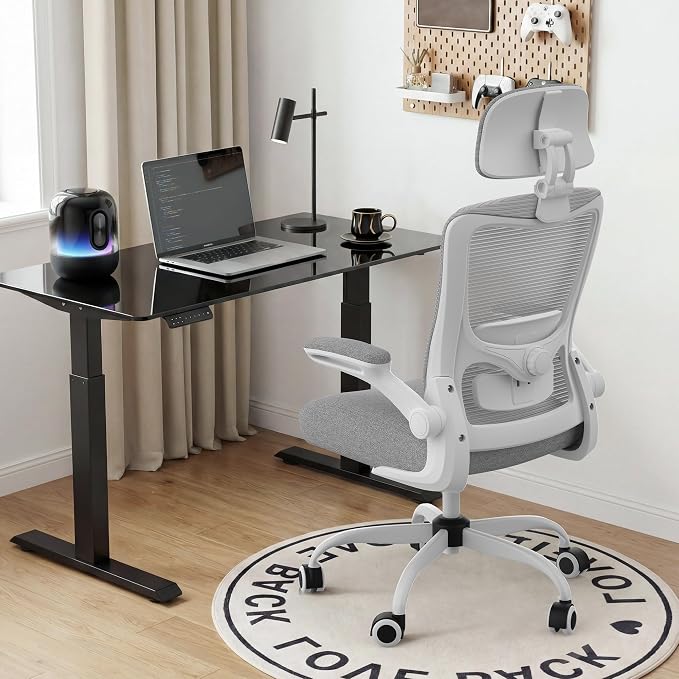 Ergonomic Office Chair for Long Hours, Adjustable Padded Lumbar Support for Lower Back Relief, 330 lb Capacity, Comfortable Computer Desk Chair for Home Office, Work & Study - Image 8