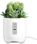 iHome PowerPlant Charging Station, Faux Succulent with USB Charging Station for iPhone, Android, and More – White (iPP45) by iHome