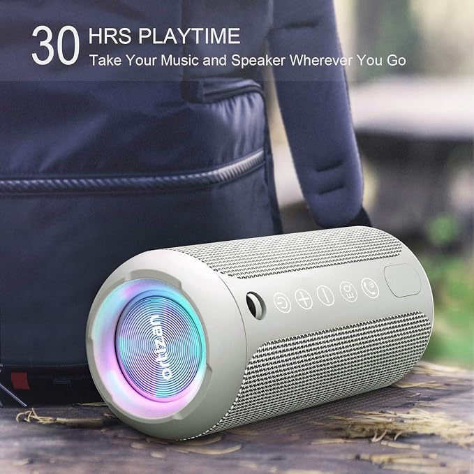 Ortizan Portable Bluetooth Speaker, IPX7 Waterproof Wireless Speaker with 24W Loud Stereo Sound, Outdoor Speakers with Bluetooth 5.0, 30H Playtime,66ft Bluetooth Range, Dual Pairing for Home - Image 7