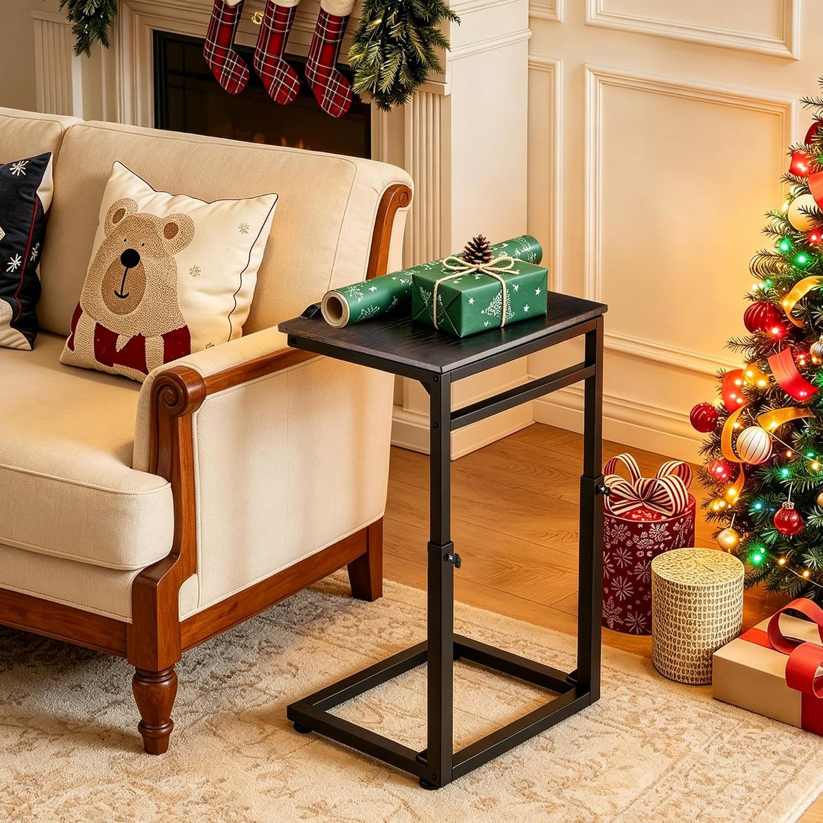 facka TV Tray Table, Adjustable Height & 0-60° Tilt C Table for Sofa - Image 8