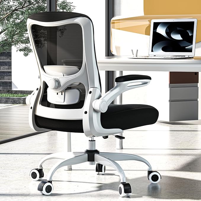 Ergonomic Office Chair for Long Hours, Adjustable Padded Lumbar Support for Lower Back Relief, 330 lb Capacity, Comfortable Computer Desk Chair for Home Office, Work & Study - Image 9