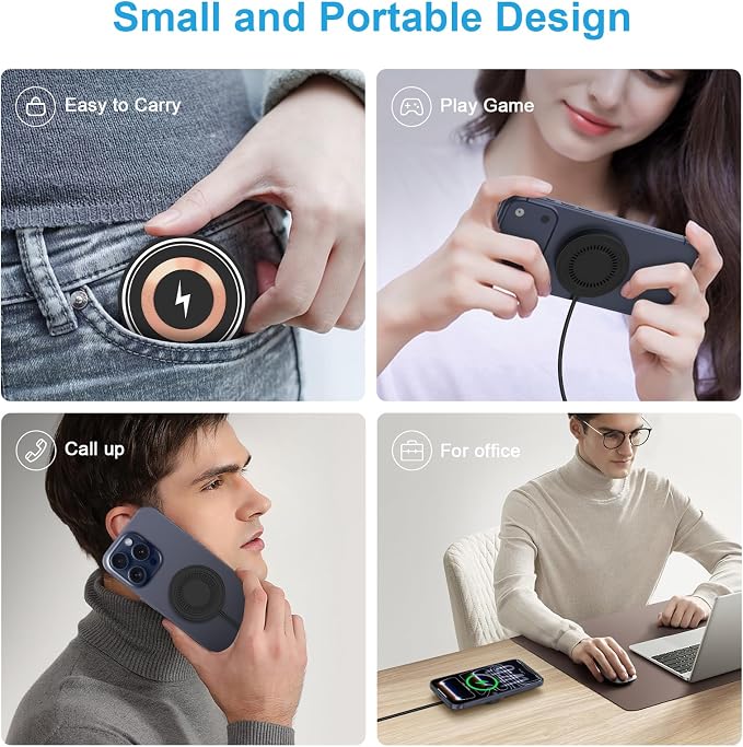 15W Magnetic Wireless Charger for Samsung S26 Ultra S26+ Android Wireless Charger Fast Charging Pad for Galaxy S25 FE Ultra S24 S23 S22 S21 Z Fold 7, iPhone 17 16 15 14 13, USB-C/A for MagSafe Charger - Image 7