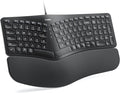 Nulea RT05C Wired Ergonomic Keyboard, Split Keyboard with Cushioned Wrist Rest, Adjustable Tilt Legs, Plug and Play, USB Corded, Compatible with Windows/Mac | Plug and Play Keyboard with Adjustable Tilt Legs, Natural Typing Design, Comfortable Support ... by Nulea