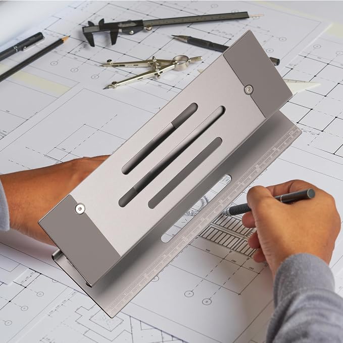 Aluminum Fold & Laptop Riser Stand 3-in-1 Adjustable, Foldable Cooling Stand with Integrated Storage Box, Ruler and Ultra-Slim Portable Design for MacBook, Tablet, Ipad, Keyboard and All Laptop - Image 5