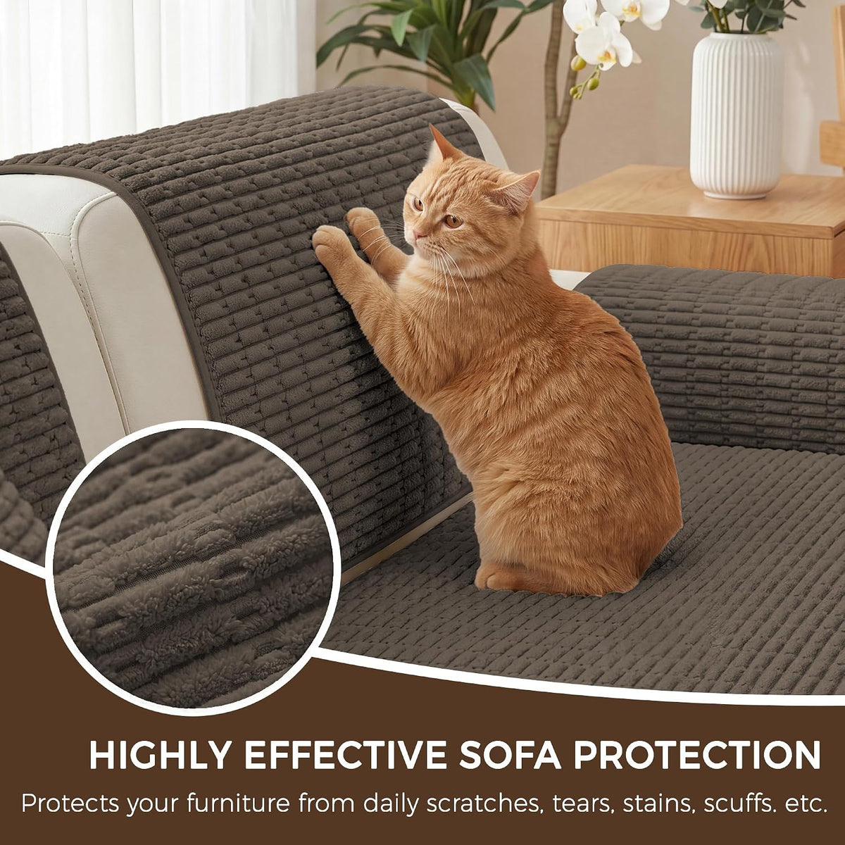 Foxdecor Couch Arm Covers for Sofa Arm Chair Covers Set of 2 - Image 5