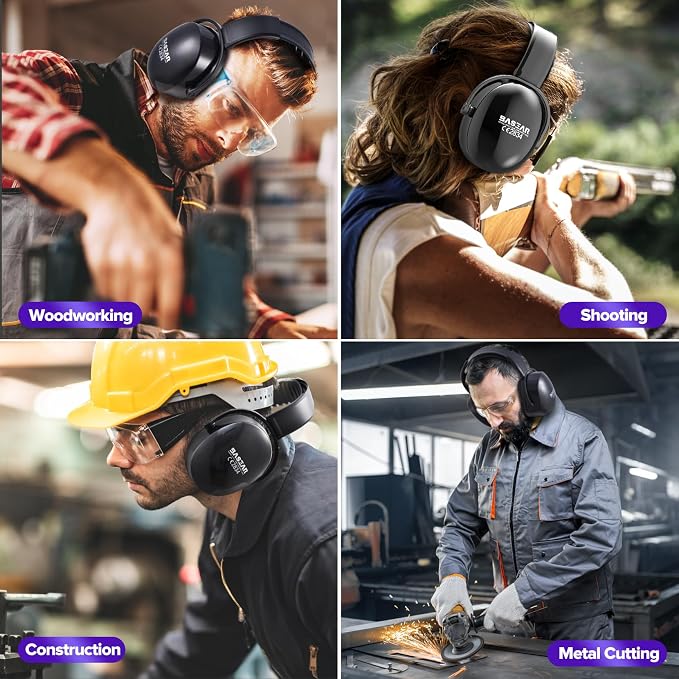 Ear Protection Headphones for Adults Kids, NoiseCancelling Headphones for Autism, Adjustable NoiseCancelling Ear Muffs, Earmuffs Hearing Protection, Effective Noise-Reducing Ear Muffs - Image 9
