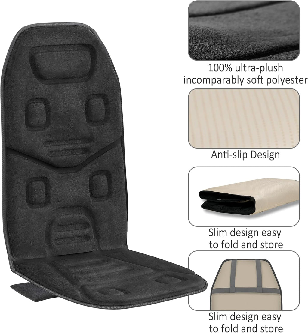 COMFIER Massage Seat Cushion with Heat - 10 Vibration Motors, Back Massager for Chair, （Vibration Massage Only, Not Shiatsu/Rolling,Massage Chair Pad for Back - Image 6