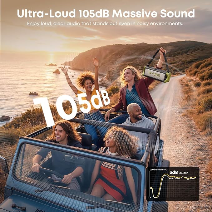 Portable Speakers Bluetooth Wireless, 90W Max Loud Outdoor Speaker with Deep Bass, IPX6 Waterproof, Floatable, Custom EQ, 40H, Dual Pairing, Subwoofer *2, TF, Large Speaker for Beach/Garage/Jobsite - Image 6