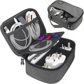 Travel Electronics Organizer Small Carrying Case for Cables Phone Chargers USB Plugs Power Cords Earbuds Adapter Tech Accessories Pouch -Special Edition by sisma