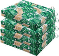 HARBOREST Outdoor Chair Cushions Set of 4, Water Resistant Patio Chair Cushions with Ties, Square Corner Outdoor Seat Cushions for Patio Furniture, 18.5"x16"x3", Frond by HARBOREST