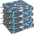 Outdoor Chair Cushions, Set of 4, 24"*24"*4", Water Resistant, Blue/Waves by UNIKOME