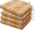 HARBOREST Outdoor Chair Cushions Set of 4, Water Resistant Patio Chair Cushions with Ties, Outdoor Seat Cushions for Patio Furniture, 17"x16"x2", Blooming by HARBOREST
