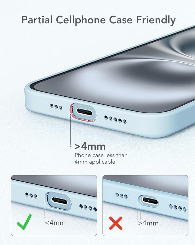 charmast Mini Portable Charger USB-C Connector, 5000mAh Small Power Bank | Lipstick-Size Battery Pack for iPhone 17/16/15 Samsung Android, Lightweight, Purse Ready, Direct Plug-in, 20W Fast Charging - Image 8