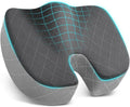 Memory Foam Office Chair Seat Cushion - Dark&Light Grey, X-Large | for Car Seat, Airplane, Desk Chair - Sciatica & Hip & Coccyx Pain Relief Cushion for Long Sitting Office Workers, Car Drivers by TushGuardSeatCushonsPillows