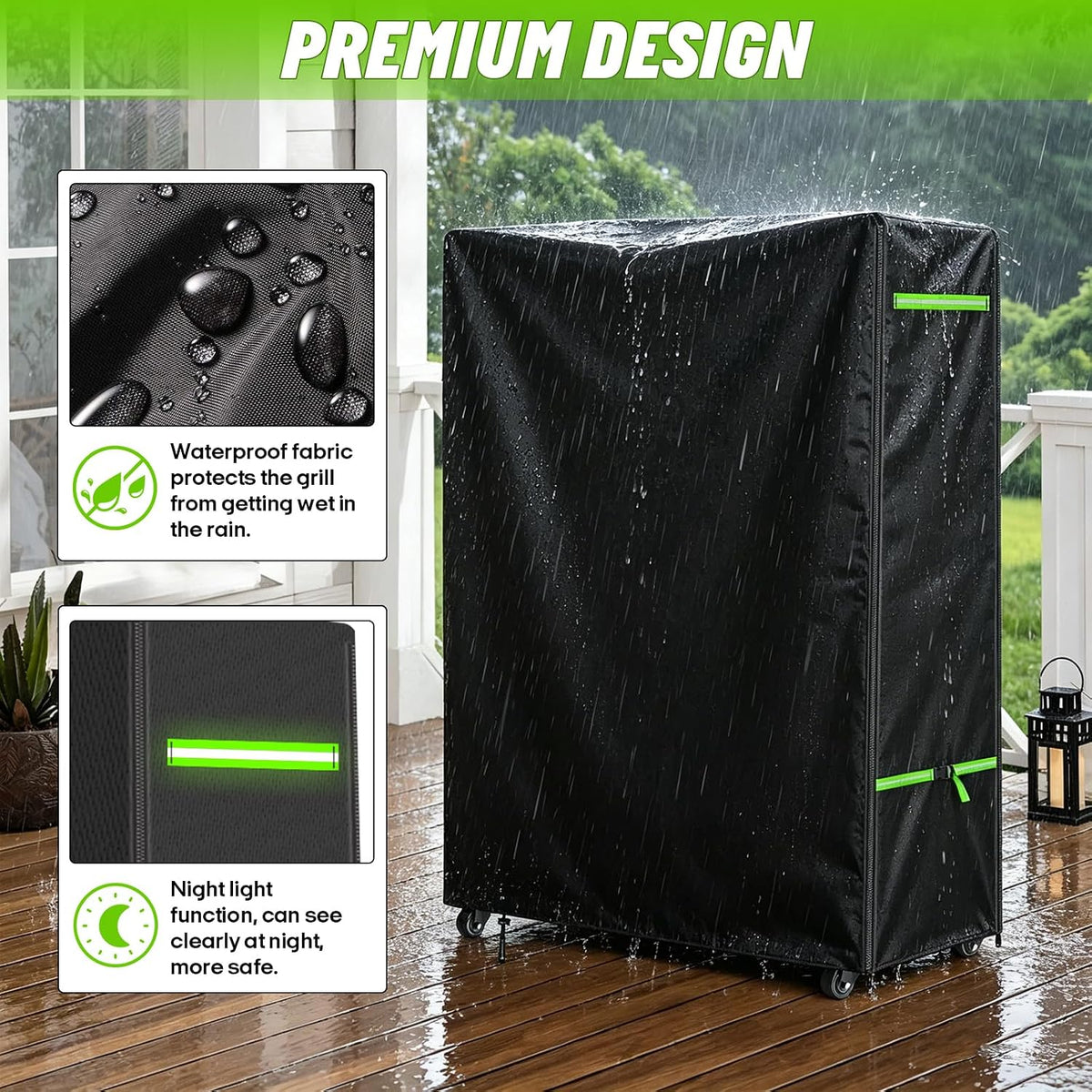 50-55" Outdoor TV Stand Cover, 600D TV Cover Waterproof, 53x15x55'' - Image 3