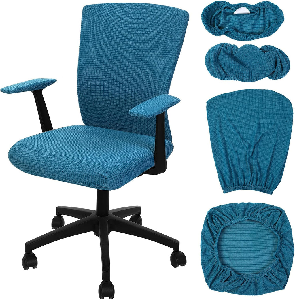 4 Pcs Office Chair Covers Stretchable Armrest Seat,XL,Emerald Green by Tallew